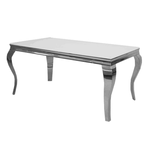 Louis Chrome Marble Dining Table Only