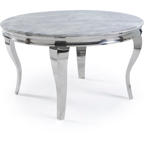 Louis Chrome Marble Dining Table Only SOLID FURNITURE LTD