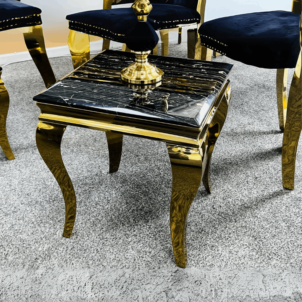 Louis Black & Gold Side Table