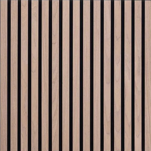 Square wood slatted acoustic panels feature wall UK

