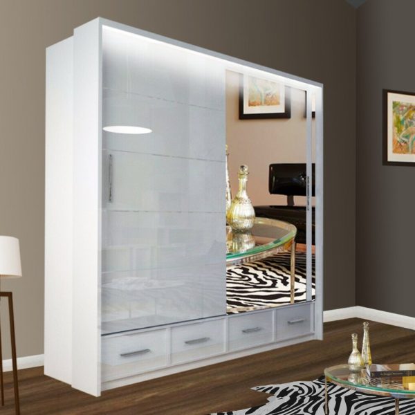 SYCYLIA 205 cm WARDROBE SOLID FURNITURE LTD