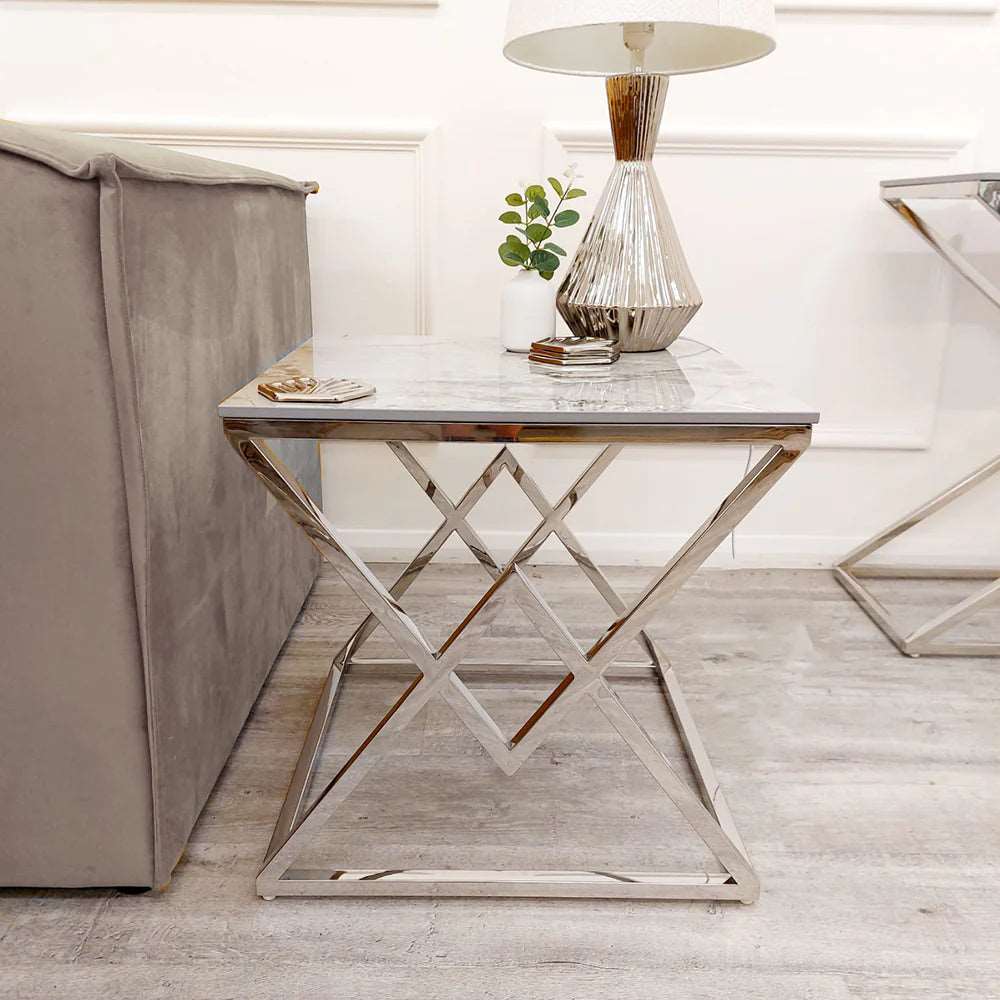 VESTA SIDE TABLE SOLID FURNITURE UK