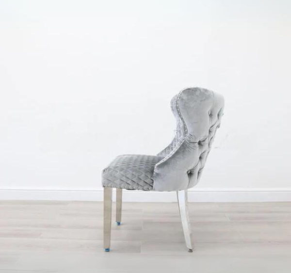 Valentino HQ Brushed Silver Dining Chair
