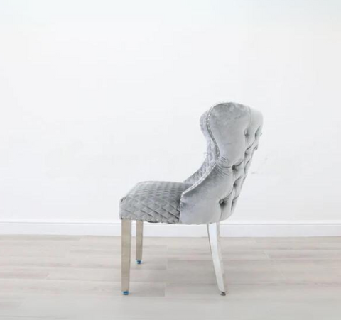 Valentino HQ Brushed Silver Dining Chair