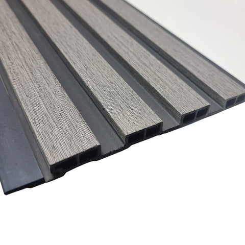 Ash Grey Wood Effect Slatted Wall Panels