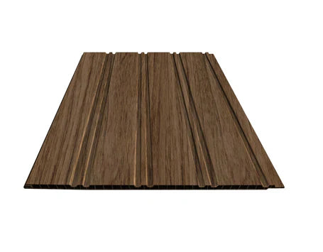 Seamless walnut WPC wall cladding panels with durable moisture-resistant composite and smooth finish