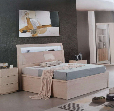 High Gloss Rugby Bed With Led Light