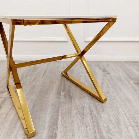 Gold Base ZION LAMP TABLE SOLID FURNITURE UK