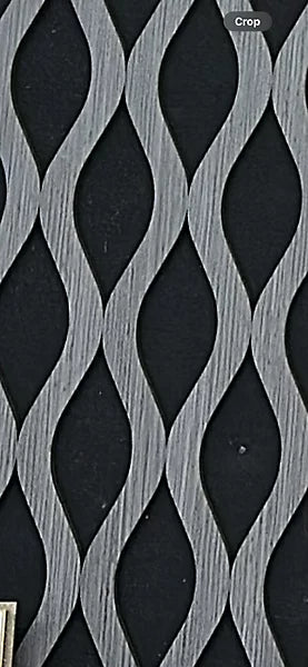 Grey wave pattern acoustic wall panel interior décor

