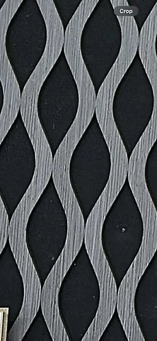 Grey wave pattern acoustic wall panel interior décor

