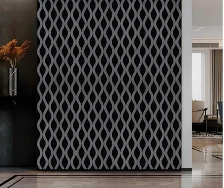 Sound-absorbing waved wall panel modern design

