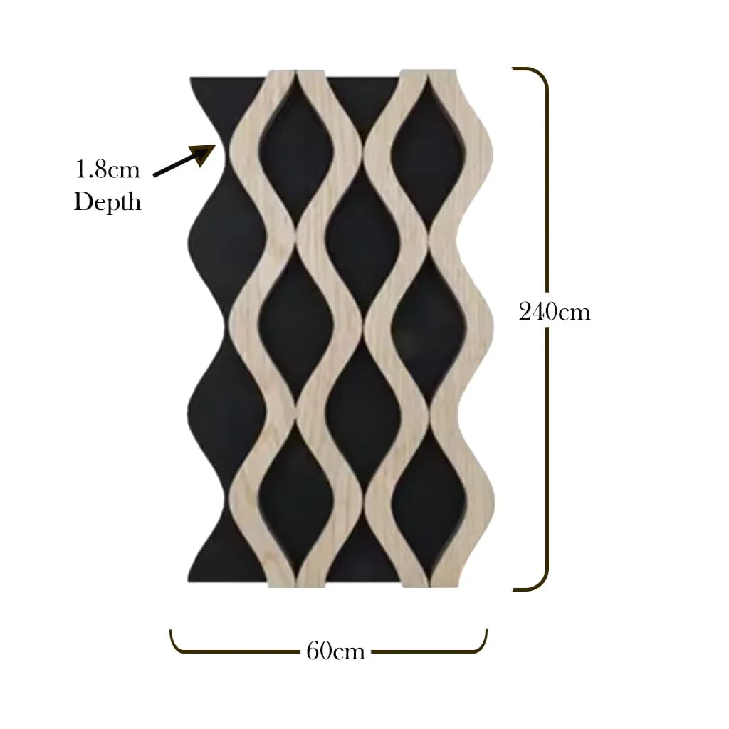 Sound-absorbing dark oak HDF wall panel feature wall

