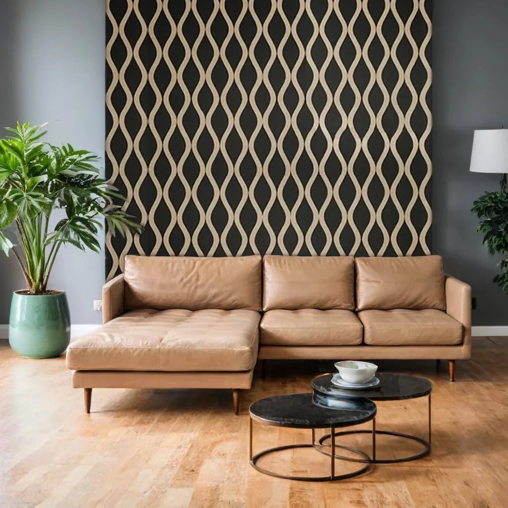 Modern acoustic waved wall panel UK décor

