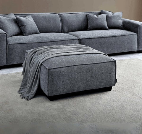 Aluxo Dakota 4 seater with Chaise in Charcoal Boucle - SOLID FURNITURE LTD