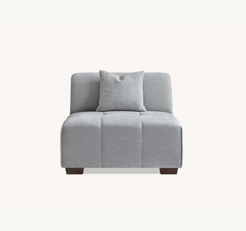 Aluxo Leonard Left Hand Corner Group in Cloudy Grey Boucle - SOLID FURNITURE LTD