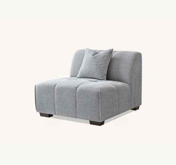 Aluxo Leonard Left Hand Corner Group in Cloudy Grey Boucle - SOLID FURNITURE LTD