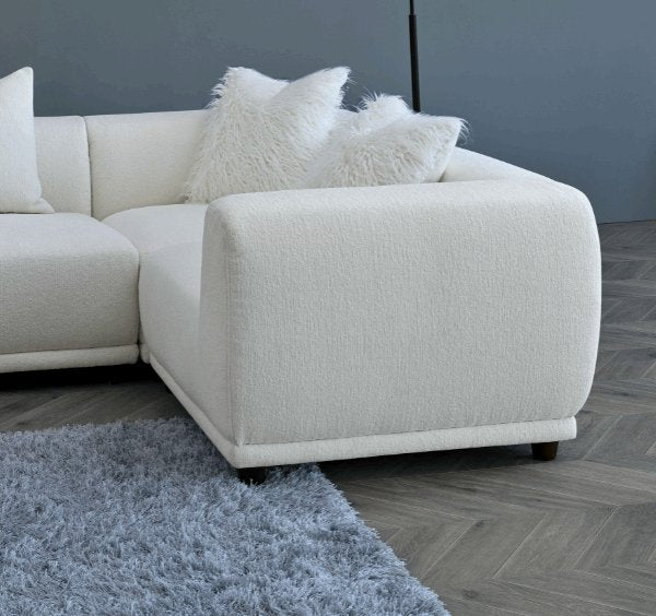 Aluxo Lottie Modular Corner Group in Polar Boucle - SOLID FURNITURE LTD