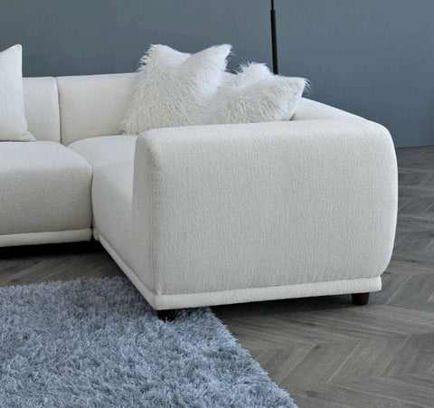 Aluxo Lottie Modular Corner Group in Polar Boucle - SOLID FURNITURE LTD