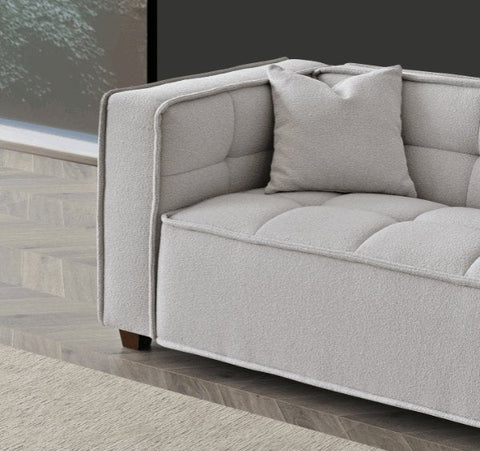 Aluxo Murray Sofa Range in Putty Boucle Fabric - SOLID FURNITURE LTD
