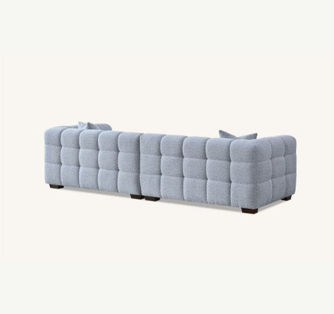 Aluxo Tribeca Sofa Range in Pearl Boucle Fabric - SOLID FURNITURE LTD