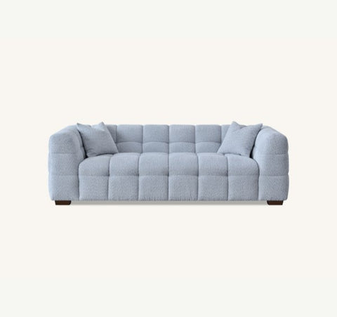 Aluxo Tribeca Sofa Range in Pearl Boucle Fabric - SOLID FURNITURE LTD