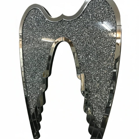 Angel wing LED wall light white crystal diamond shine UK modern lighting

