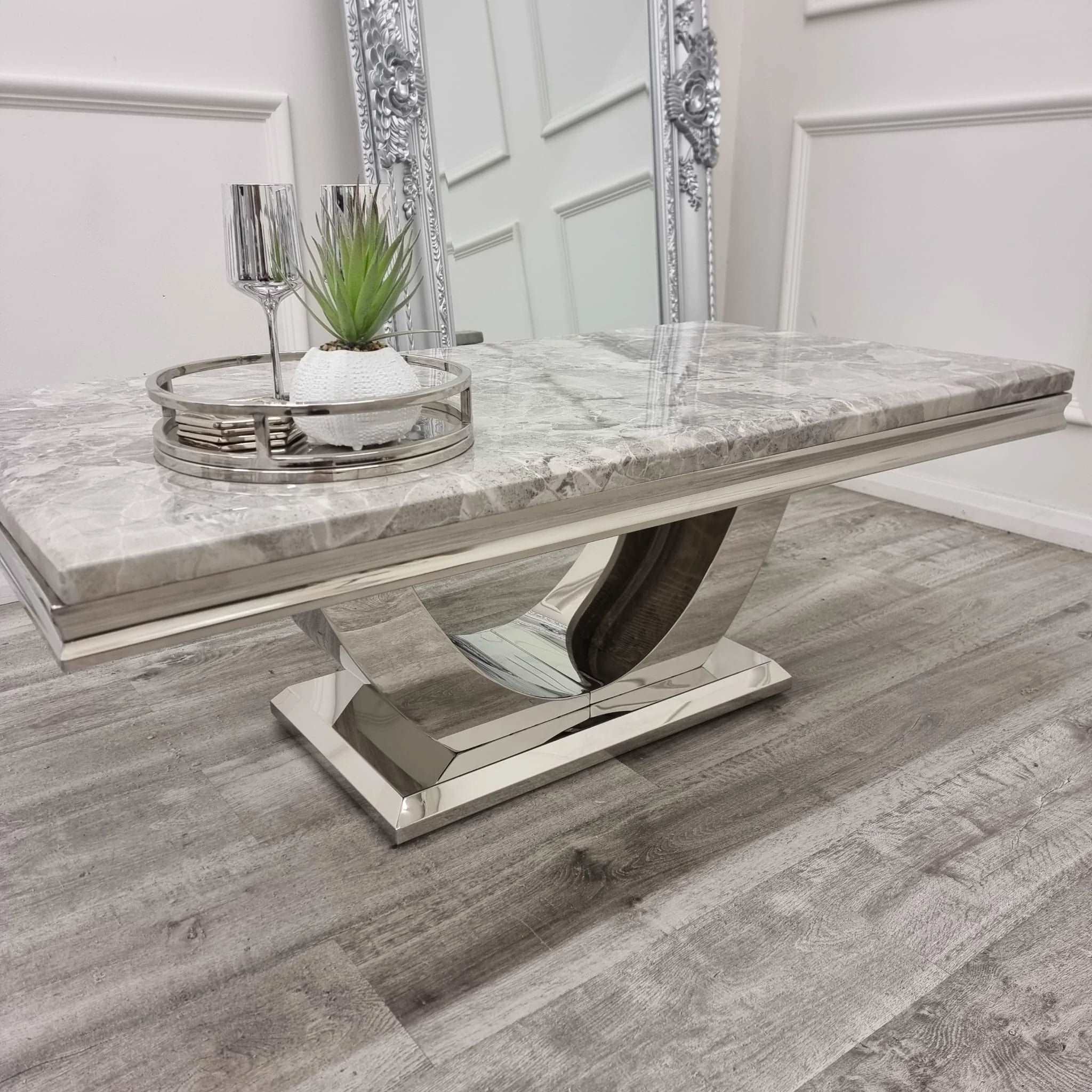 Arial Chrome Coffee Table - SOLID FURNITURE LTD