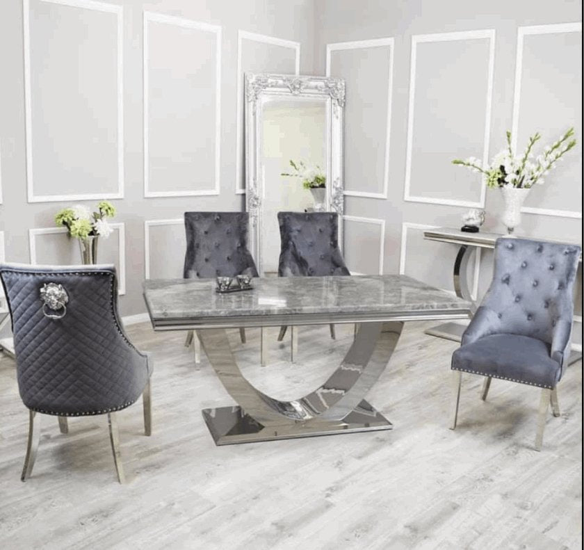 Arial Chrome Dining Table - SOLID FURNITURE LTD