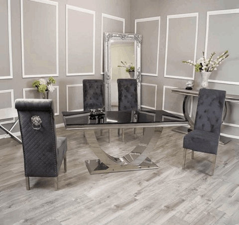 Arial Chrome Dining Table - SOLID FURNITURE LTD