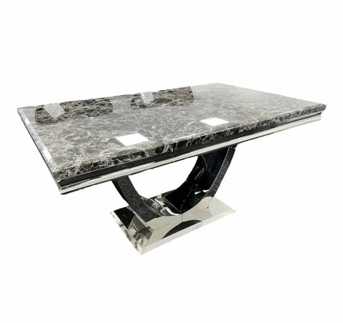 Arial Chrome Dining Table - SOLID FURNITURE LTD