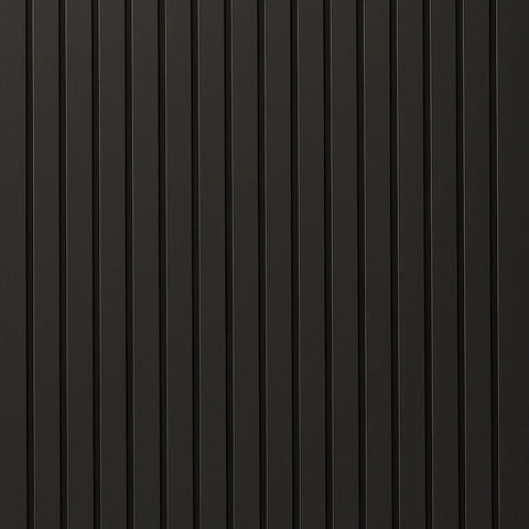 Black 3-sided acoustic wall panels with felt backing

