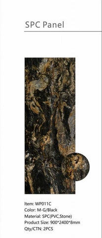 Modern black gold marble PVC wall panel interior UK