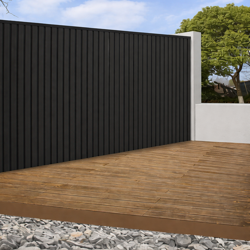 Outdoor composite wall cladding panels for garden privacy wall

