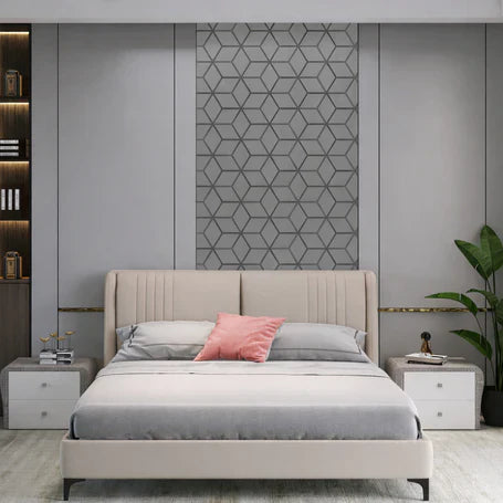 Sound absorbing grey wall panel for living room

