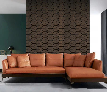 Modern walnut acoustic HDF wall panel UK

