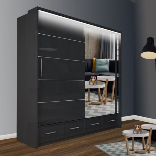 SYCYLIA 205 cm WARDROBE SOLID FURNITURE LTD