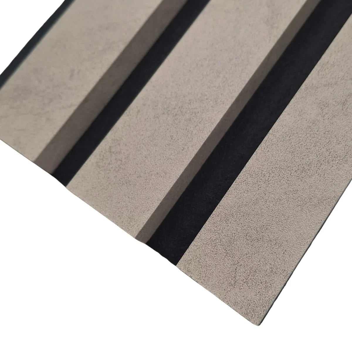 Concrete coloured acoustic feature wall panels with felt backing

