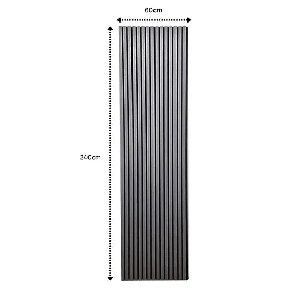 HDF acoustic wall panel dark grey décor

