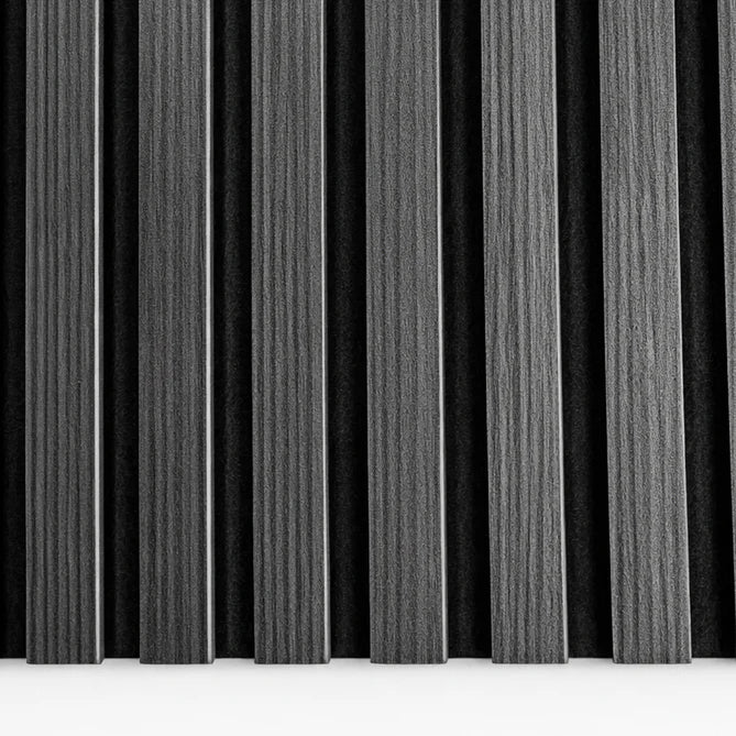 Dark grey acoustic slatted wall panel 60×240 cm UK

