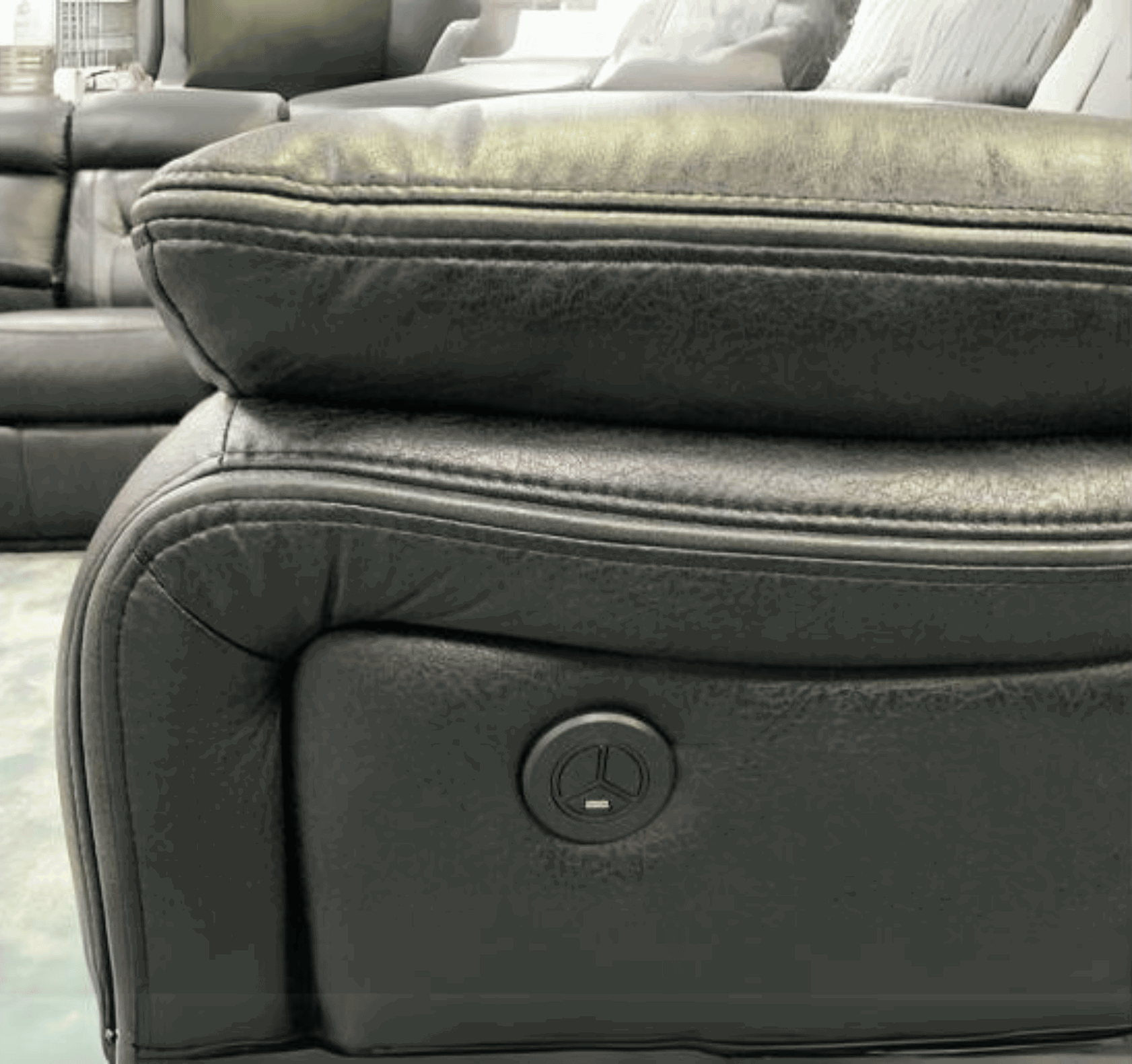 Nova Black Electric Leather Corner Recliner