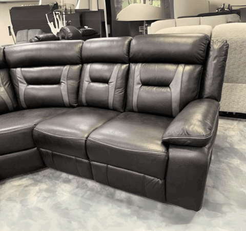 Nova Black Electric Leather Corner Recliner