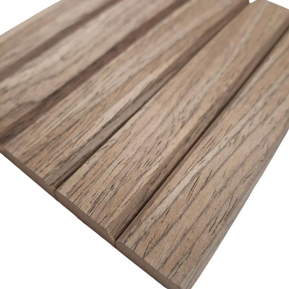 Flexible walnut slat real wood veneer wall panels 240x60cm UK interior

