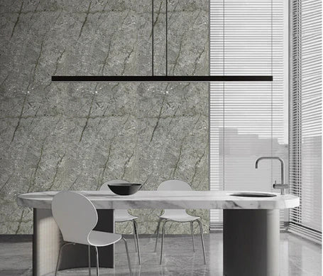 Grey marble PVC wall panels 60x240cm UK interior

