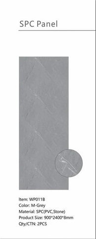 Waterproof grey marble PVC wall panel kitchen wall