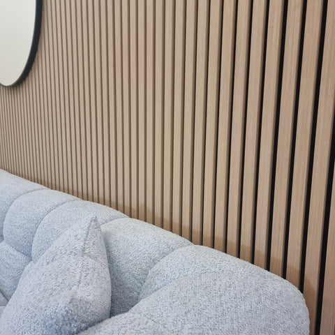 Light Oak Acoustic Wood Slatted Wall Panels