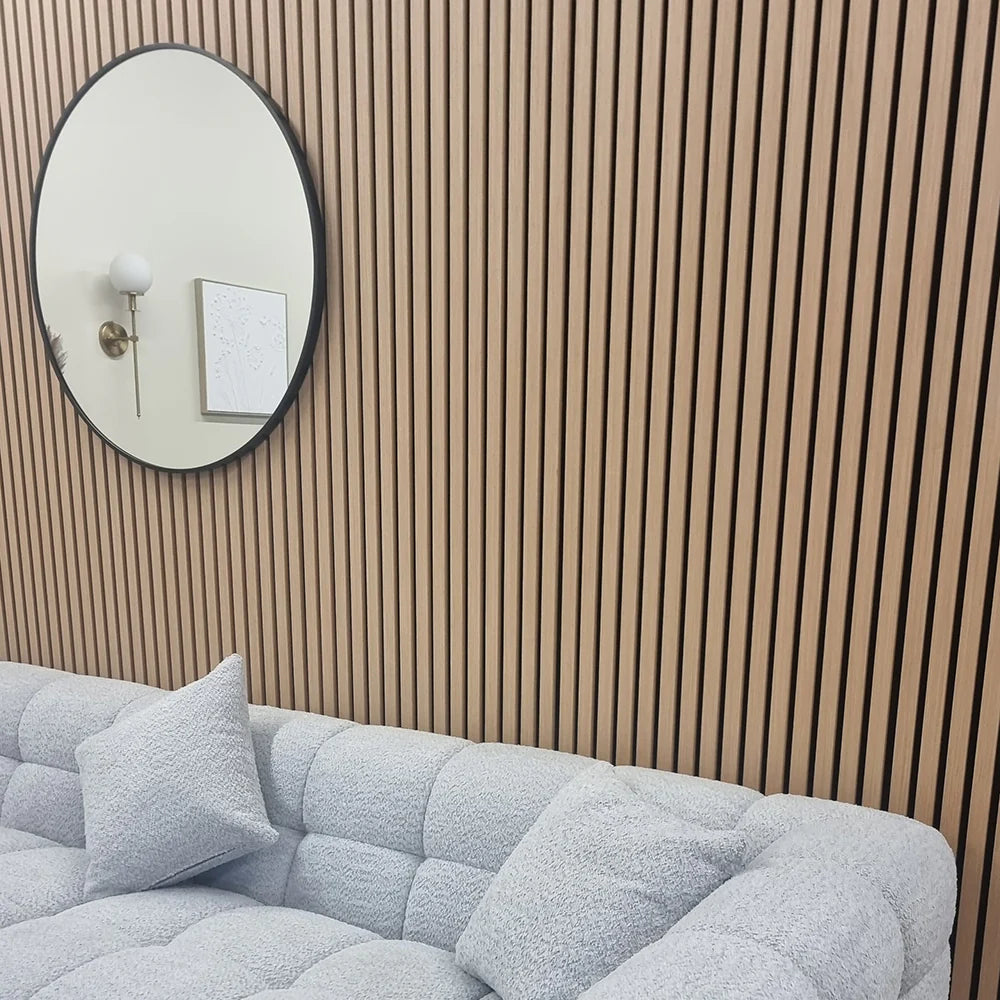Light Oak Acoustic Wood Slatted Wall Panels