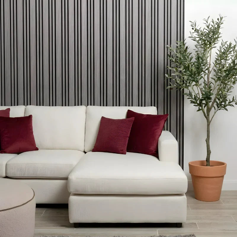 Multi-Width Light Grey Acoustic Wall Panels 60x240cm UK interior Prime Furnishing

