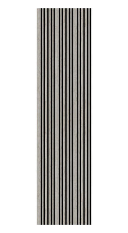 Modern light grey acoustic wall panels multi-width design UK

