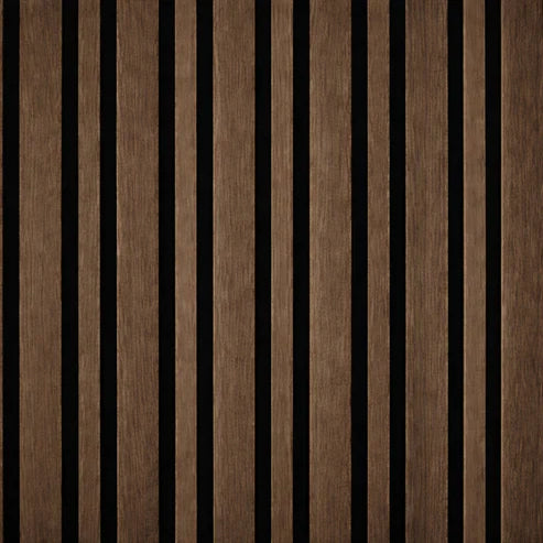 Decorative walnut slatted acoustic panels for living room UK

