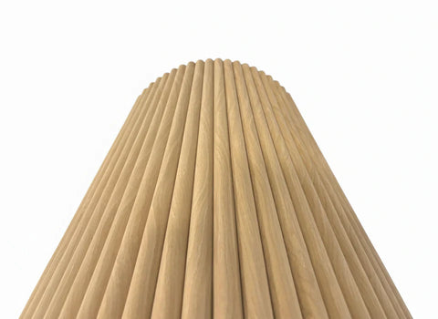 Oak flute wood veneer flexible wall panel acoustic decorative

